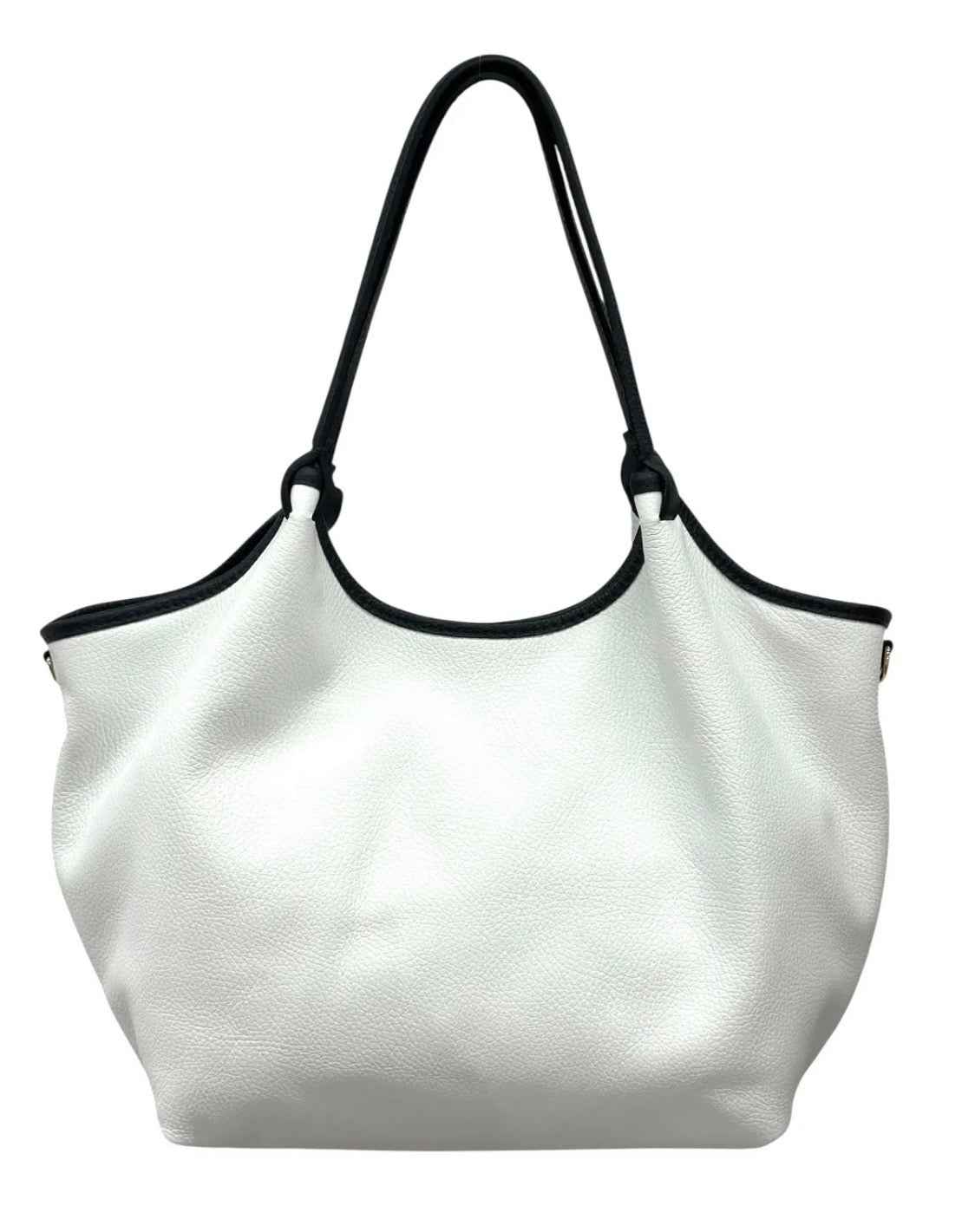 BZNA Bag Mette Bianco Blu Leder Italy Damen Shopper Handtasche Schultertasche Tasche