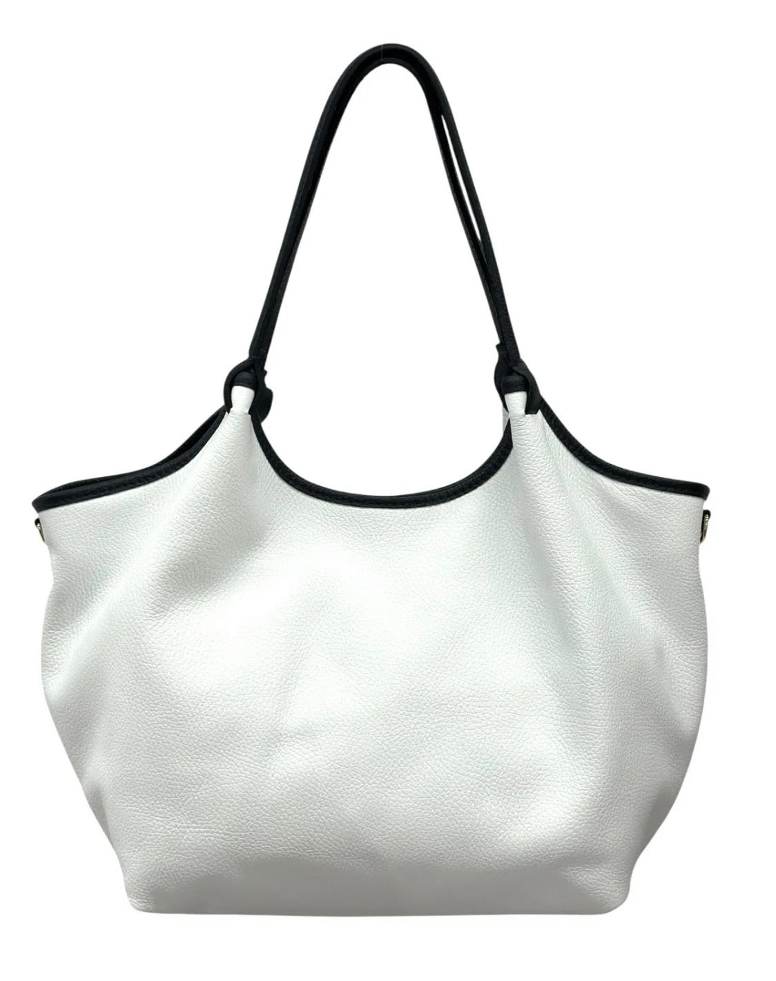 BZNA Bag Mette Bianco Blu Leder Italy Damen Shopper Handtasche Schultertasche Tasche - B Z N A