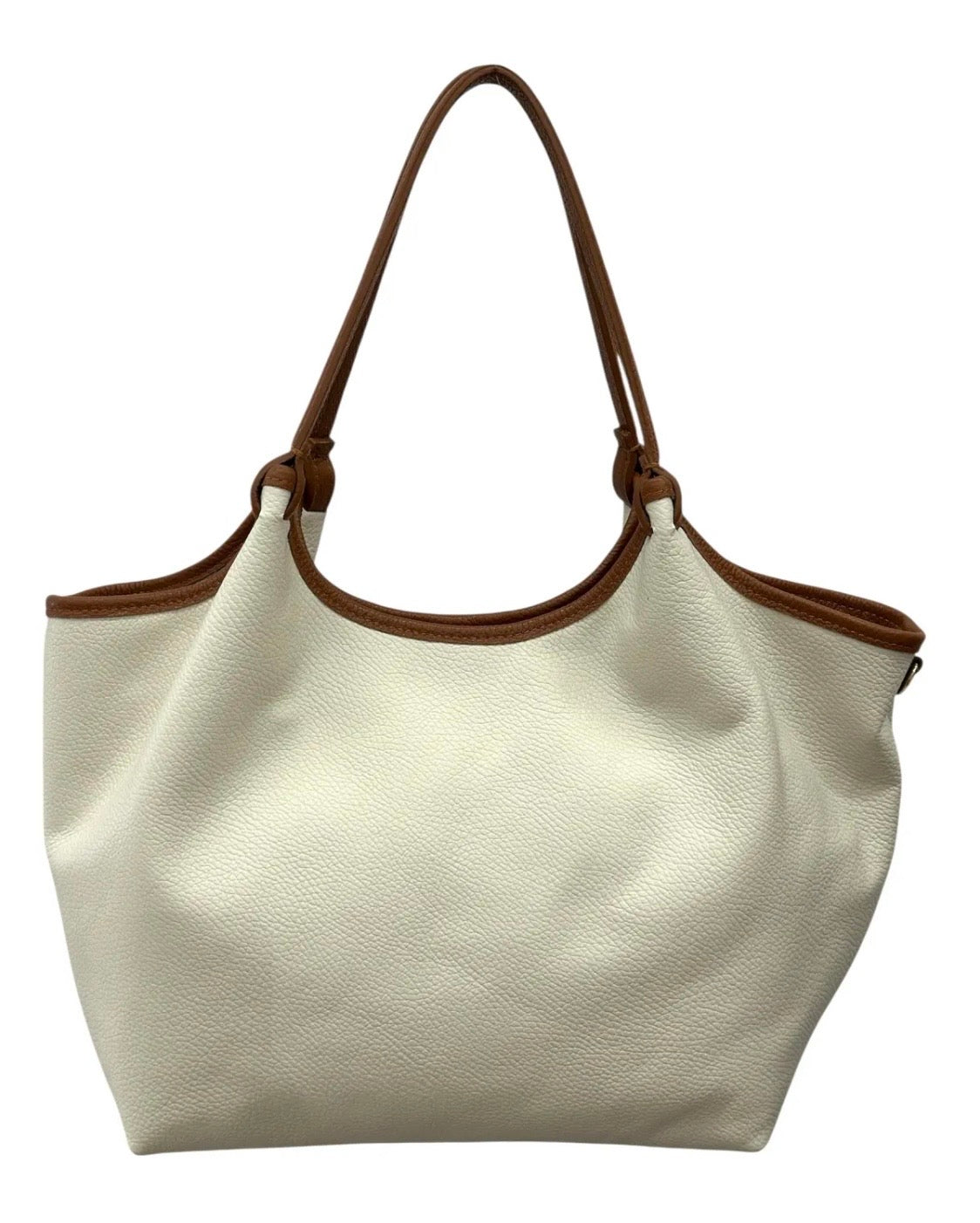 BZNA Bag Mette Beige Cucio Leder Italy Damen Shopper Handtasche Schultertasche Tasche - B Z N A
