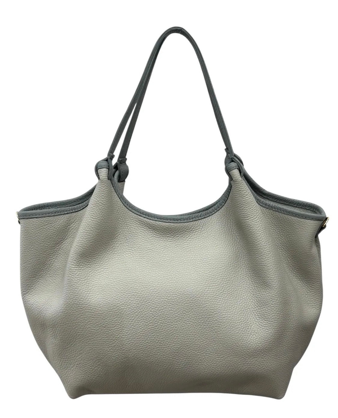 BZNA Bag Mette Grigio Grigio Leder Italy Damen Shopper Handtasche Schultertasche Tasche - B Z N A