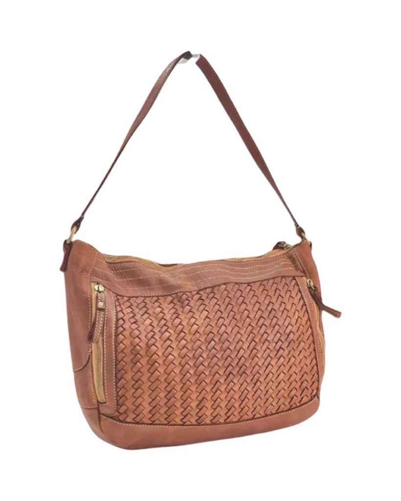 BZNA Bag Verona Cognac Italy Designer Umhängetasche Ledertasche Schultertasche Tasche Leder