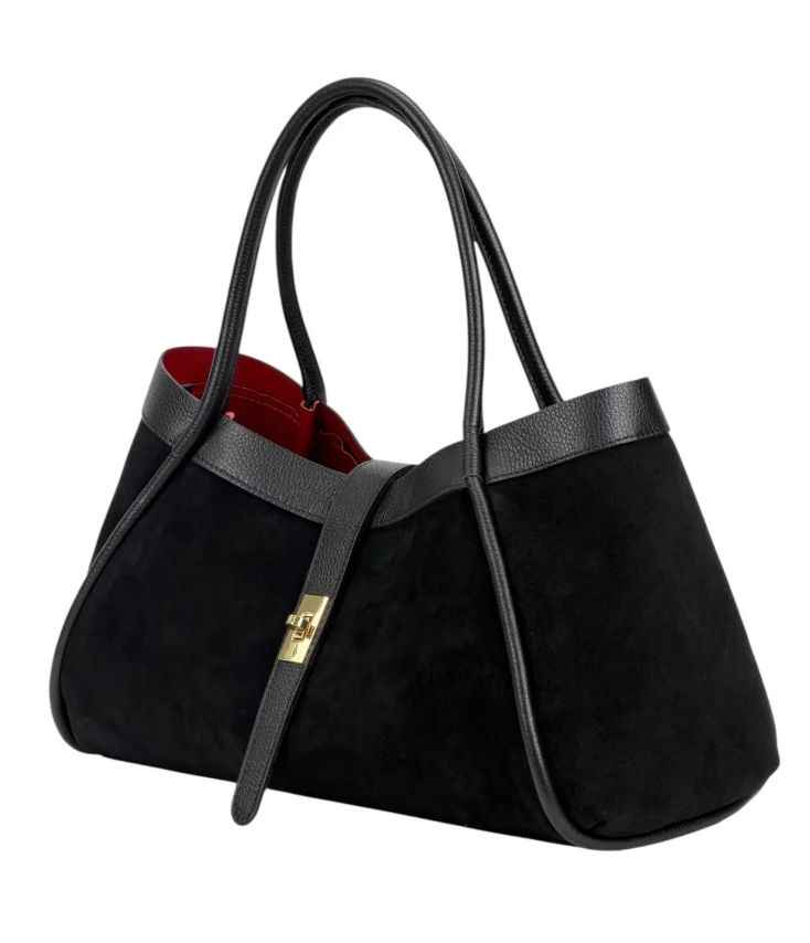 BZNA Bag Filiz Blau Wildleder Italy Damen Handtasche Schultertasche Tasche
