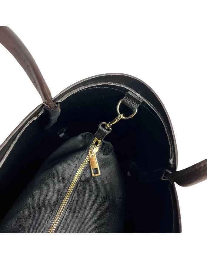 BZNA Bag Gracie Zeb. Bianco Cavalino Echtfell Italy Damen Shopper Handtasche Schultertasche Tasche