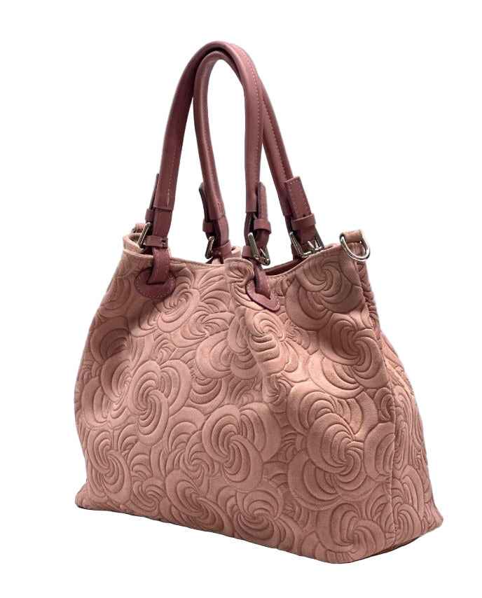 BZNA Bag Amia Rosa antico geprägt Leder Italy Damen Shopper Handtasche Schultertasche Tasche