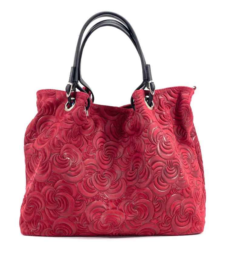 BZNA Bag Sephrina Rosso geprägt Leder Italy Damen Shopper Handtasche Schultertasche Tasche