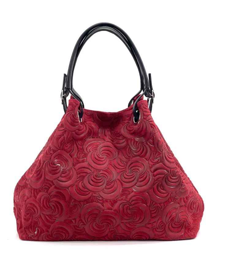 BZNA Bag Sephrina Rosso geprägt Leder Italy Damen Shopper Handtasche Schultertasche Tasche