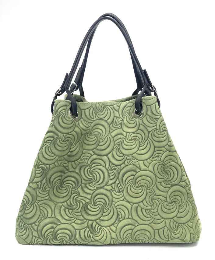 BZNA Bag Sephrina Salvia geprägt Leder Italy Damen Shopper Handtasche Schultertasche Tasche