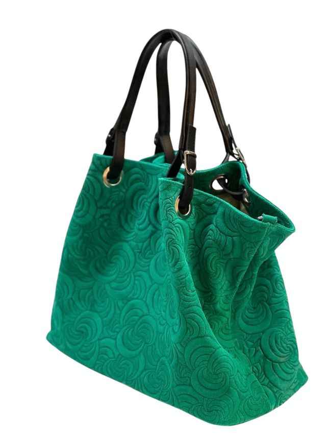 BZNA Bag Sephrina Esmerald geprägt Leder Italy Damen Shopper Handtasche Schultertasche Tasche