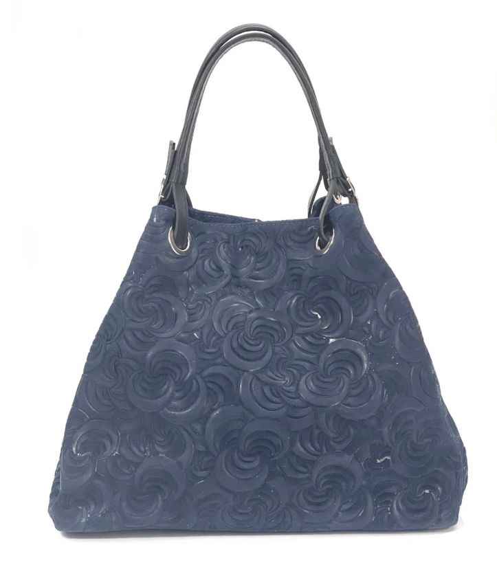 BZNA Bag Sephrina Jeans geprägt Leder Italy Damen Shopper Handtasche Schultertasche Tasche