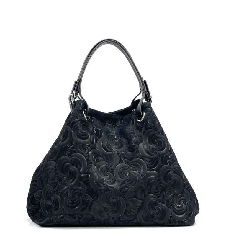BZNA Bag Sephrina Nero geprägt Leder Italy Damen Shopper Handtasche Schultertasche Tasche