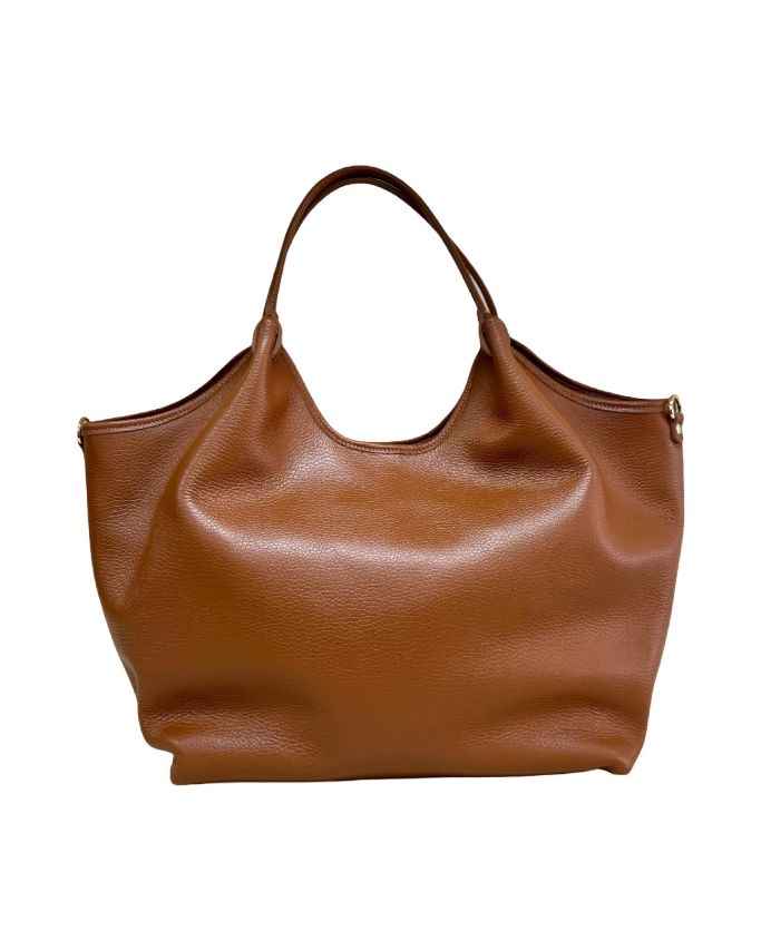 BZNA Bag Mette Cognac Leder Italy Damen Shopper Handtasche Schultertasche Tasche