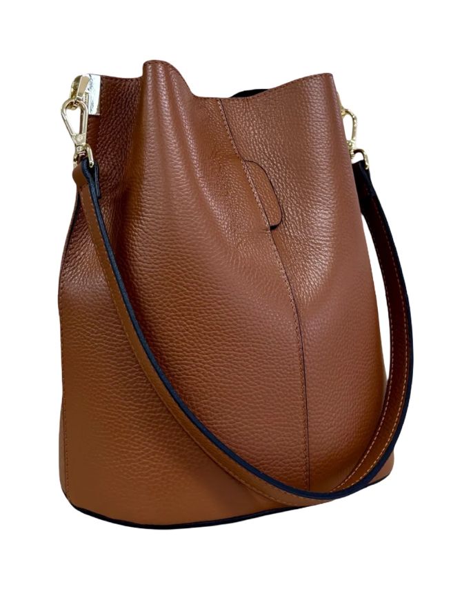 BZNA Bag Shirinia Arancio Leder Italy Damen Handtasche Schultertasche Tasche - B Z N A