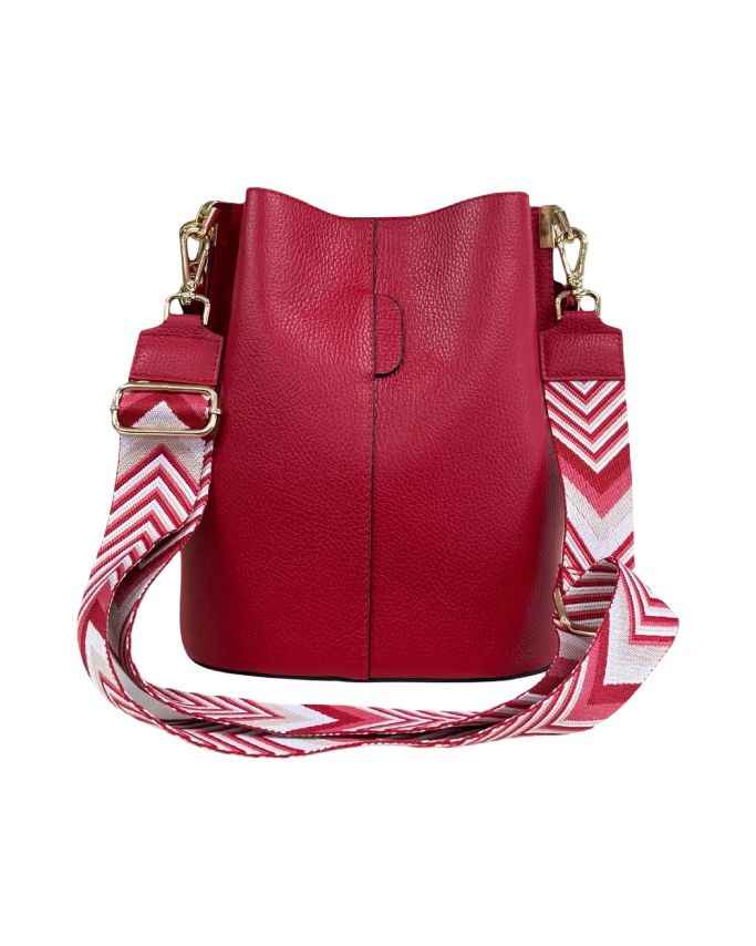 BZNA Bag Shirinia Rosso Leder Italy Damen Handtasche Schultertasche Tasche