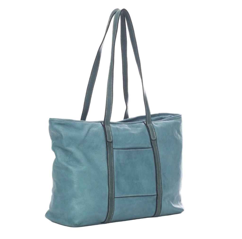 BZNA Bag Lotta Petrol Italy Designer Damen Tasche Handtasche Schultertasche Leder Shopper Neu