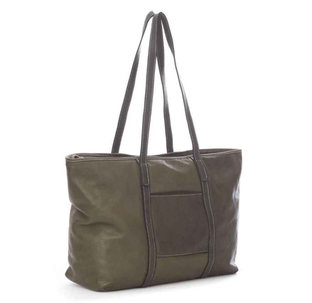BZNA Bag Lotta Grün Italy Designer Damen Tasche Handtasche Schultertasche Leder Shopper Neu