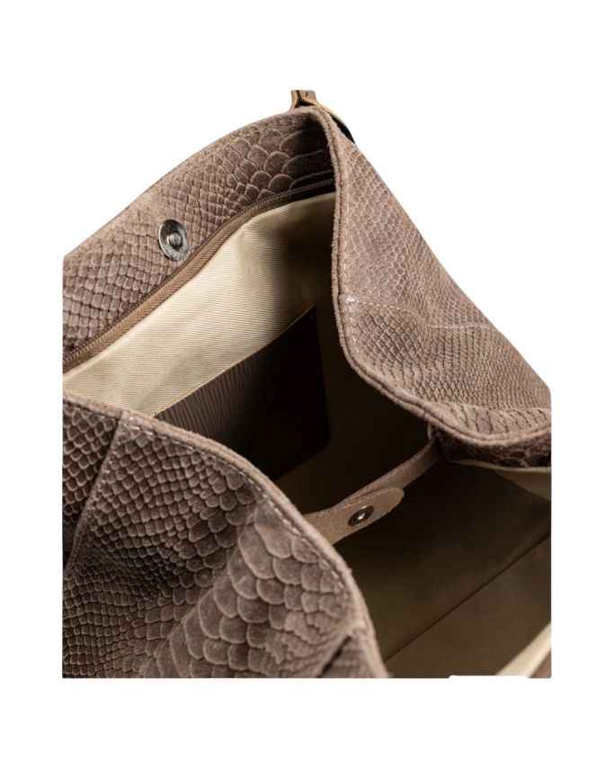 BZNA Bag Ladasha Bordeaux Snake Prägung Leder Italy Damen Shopper Handtasche Schultertasche Tasche