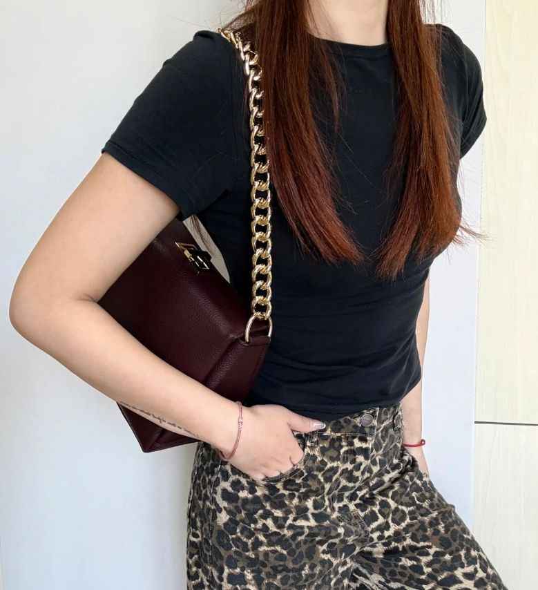 BZNA Bag Lahia Nero Leder Italy Damen Handtasche Schultertasche Tasche