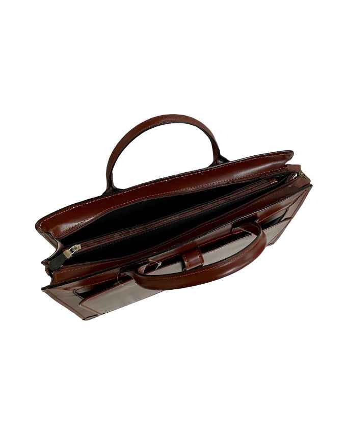 BZNA Bag Liya Marrone Business Aktentasche Designer Ledertasche Schultertasche Unisex