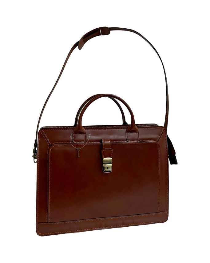 BZNA Bag Liya Marrone Business Aktentasche Designer Ledertasche Schultertasche Unisex