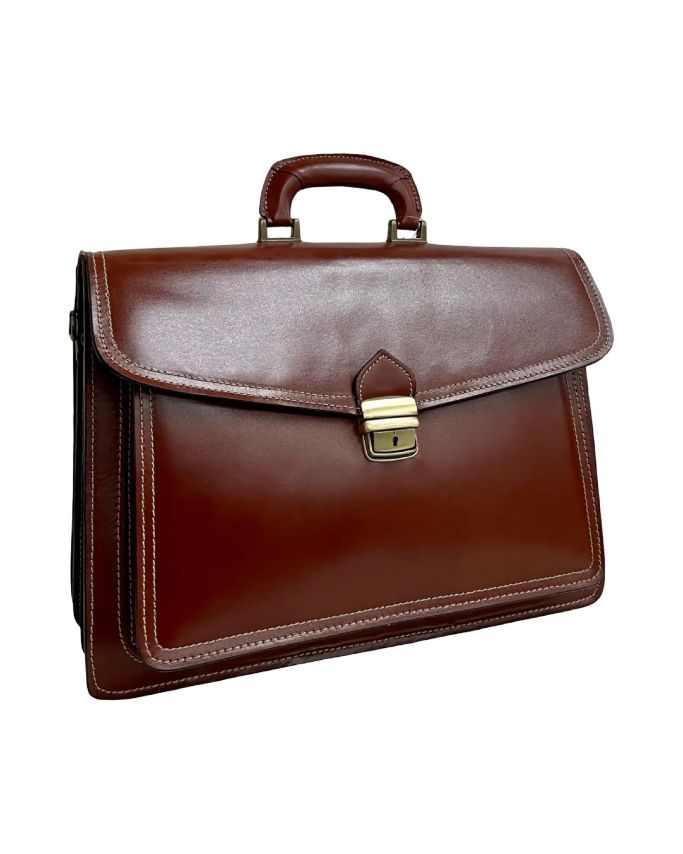 BZNA Bag Nova Marrone Business Aktentasche Designer Ledertasche Schultertasche Unisex - B Z N A