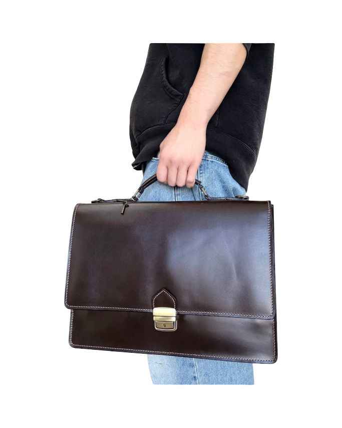 BZNA Bag Ivo Moro Business Aktentasche Designer Ledertasche Schultertasche Unisex