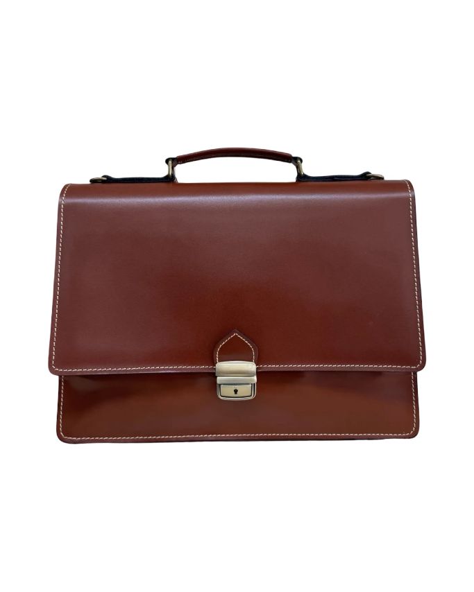 BZNA Bag Ivo Marrone Business Aktentasche Designer Ledertasche Schultertasche Unisex - B Z N A