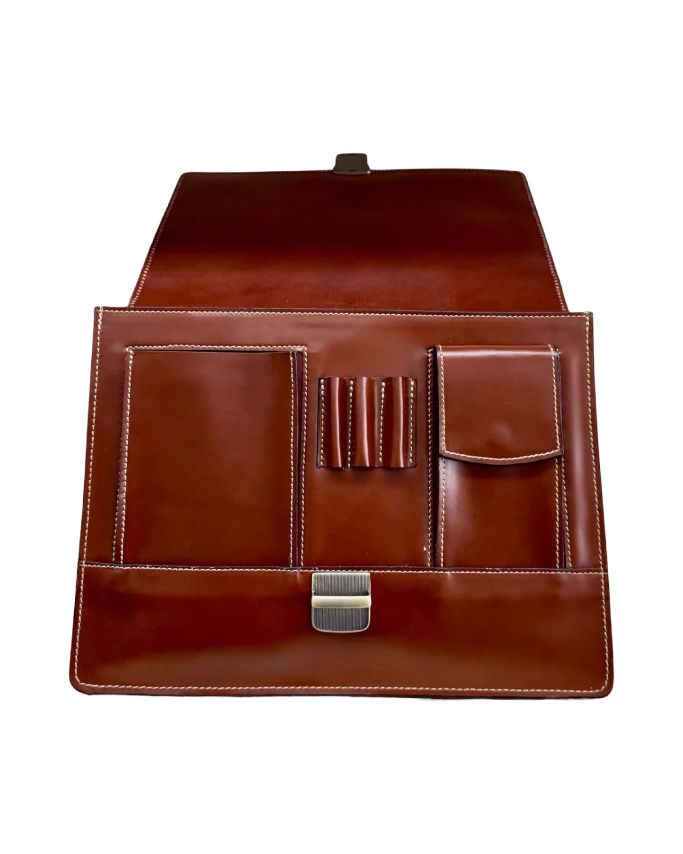 BZNA Bag Ivo Marrone Business Aktentasche Designer Ledertasche Schultertasche Unisex - B Z N A