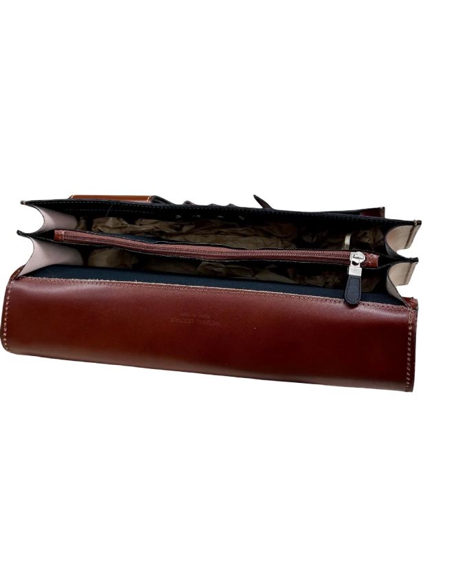 BZNA Bag Ivo Schwarz Business Aktentasche Designer Ledertasche Schultertasche Unisex - B Z N A