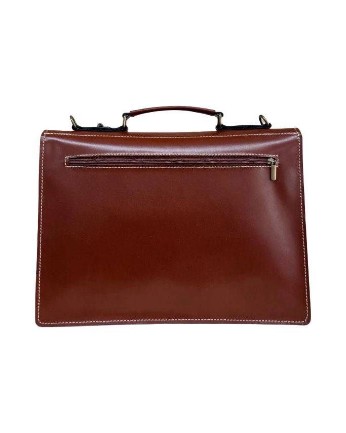 BZNA Bag Ivo Marrone Business Aktentasche Designer Ledertasche Schultertasche Unisex - B Z N A