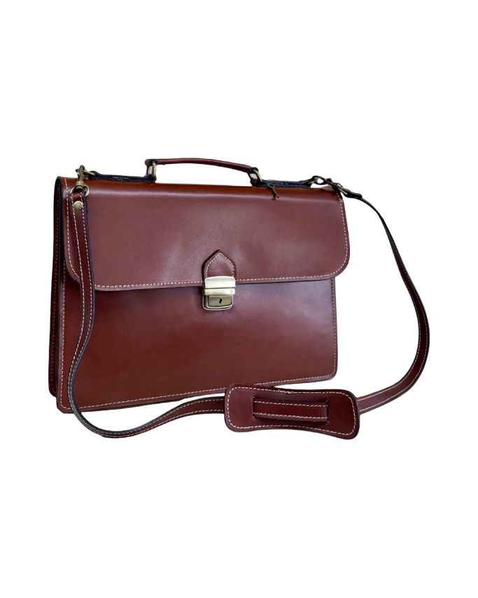 BZNA Bag Piet Marrone Business Aktentasche Designer Ledertasche Schultertasche Unisex