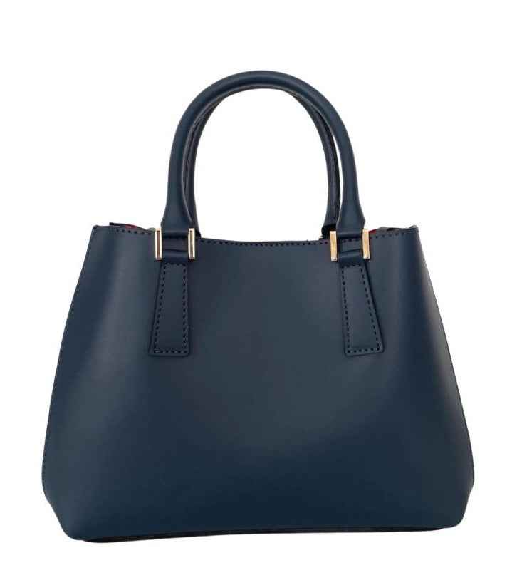 BZNA Bag Brenda Blau Leder Italy Damen Handtasche Schultertasche Tasche