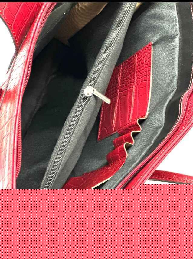 BZNA Bag Missi Kroko Forest Grün Leder Italy Damen Business Aktentasche Schultertasche Tasche