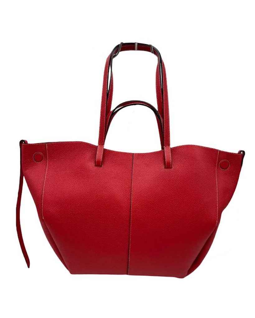 BZNA Bag Funny Rosso Leder Italy Damen Shopper Handtasche Schultertasche Tasche