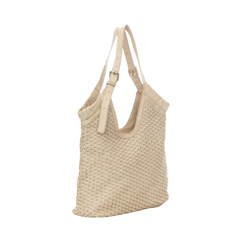 BZNA Bag Bella Beige Italy Designer Handtasche Schultertasche Tasche Leder Neu