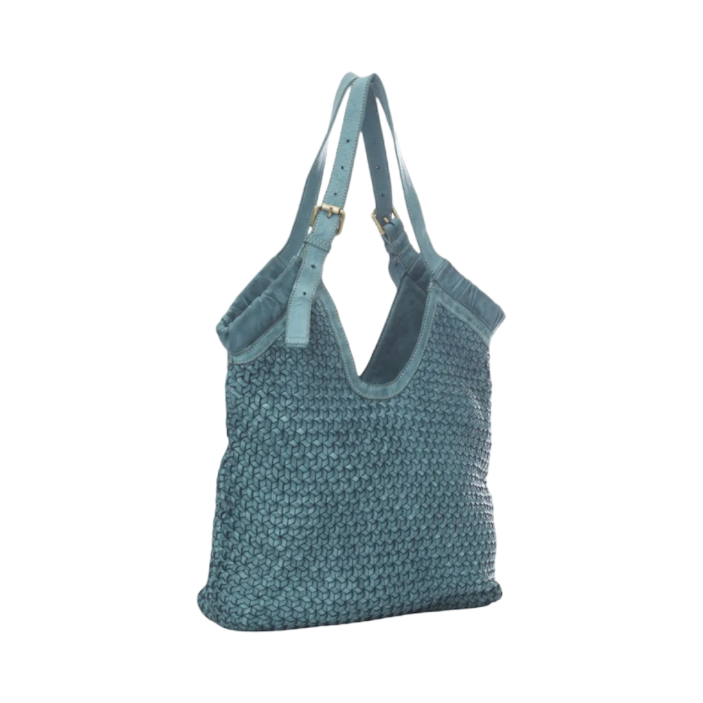 BZNA Bag Bella Petrol Italy Designer Handtasche Schultertasche Tasche Leder Neu - B Z N A