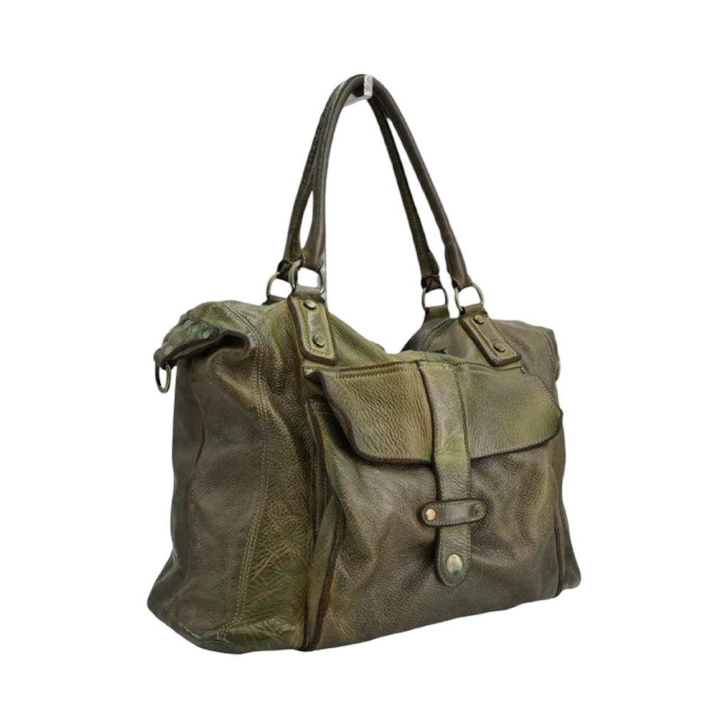 BZNA Bag Viola Grün Italy Designer Damen Handtasche Ledertasche Schultertasche Tasche Leder Shopper Neu