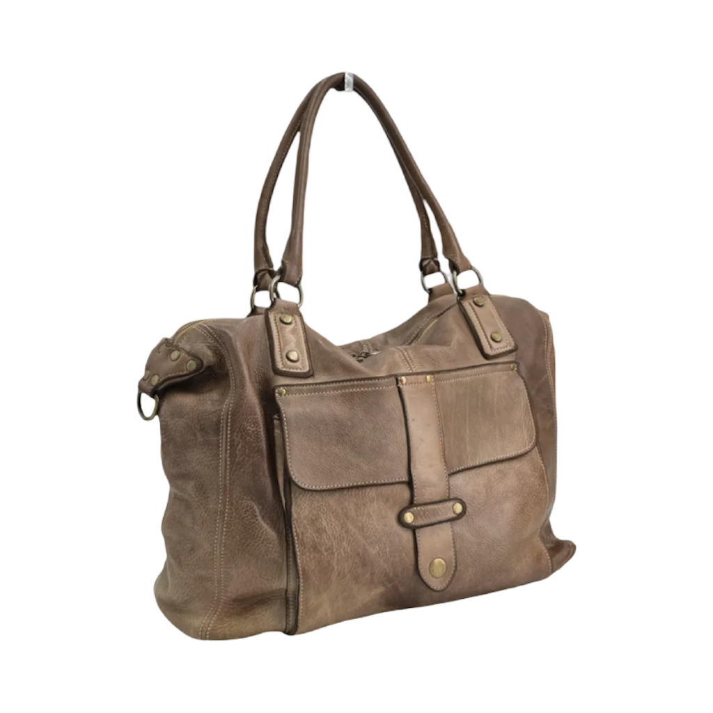 BZNA Bag Viola Noce Italy Designer Damen Handtasche Ledertasche Schultertasche Tasche Leder Shopper Neu