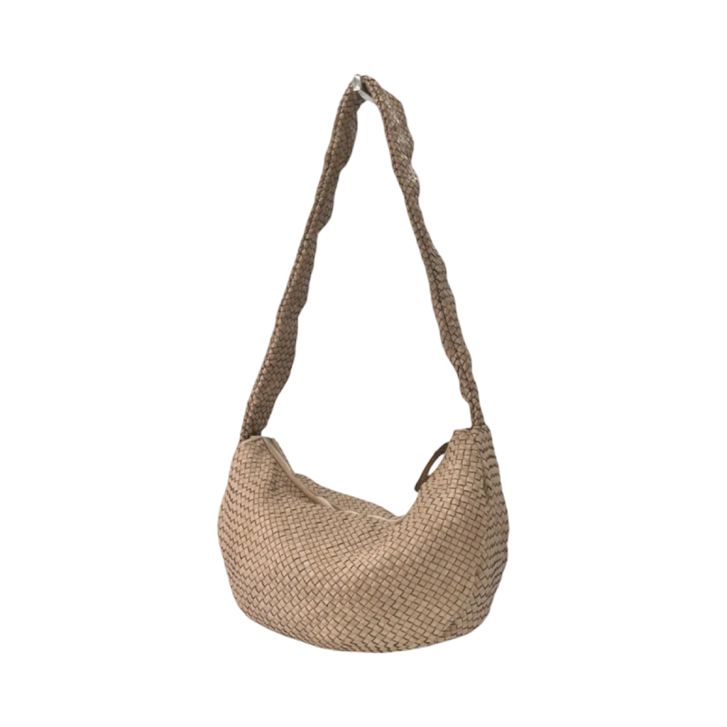 BZNA Bag Greta Beige Italy Designer Handtasche Schultertasche Tasche Leder