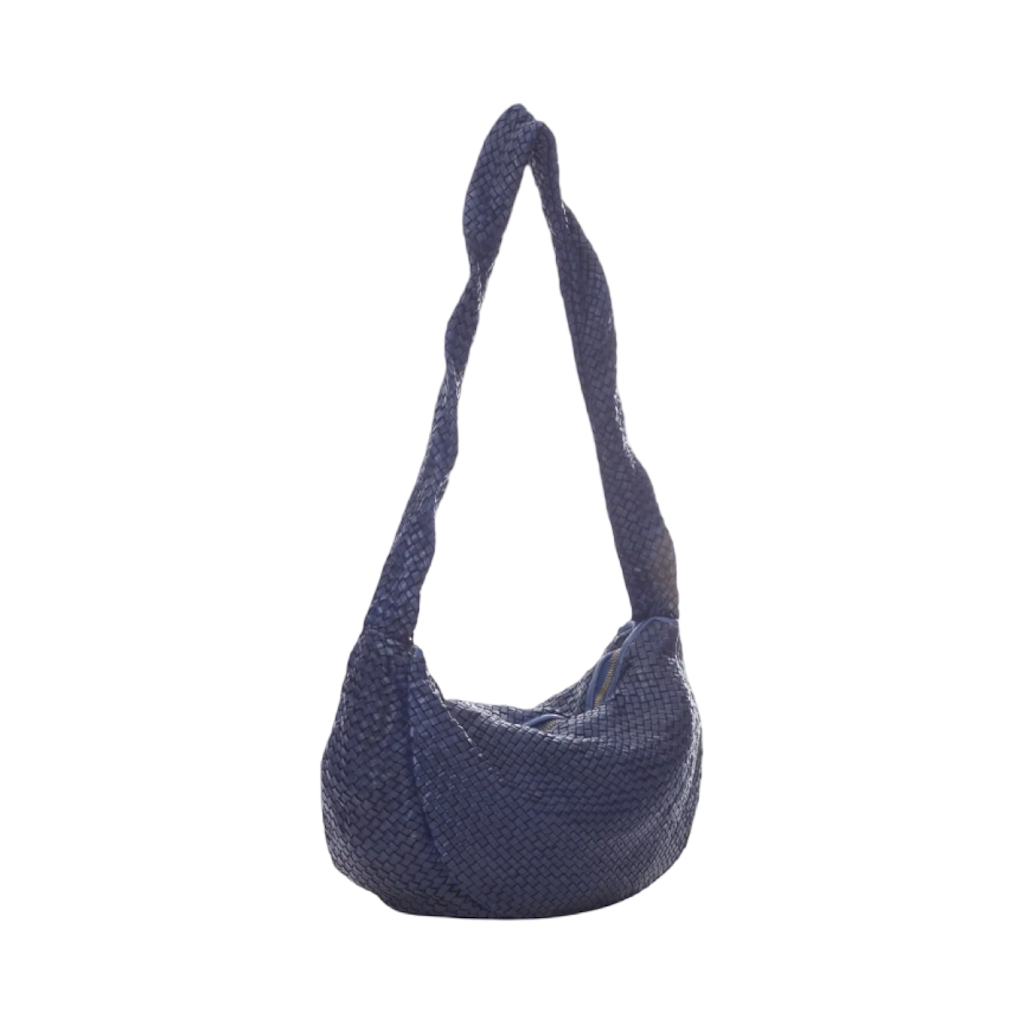BZNA Bag Greta Blau Italy Designer Handtasche Schultertasche Tasche Leder - B Z N A