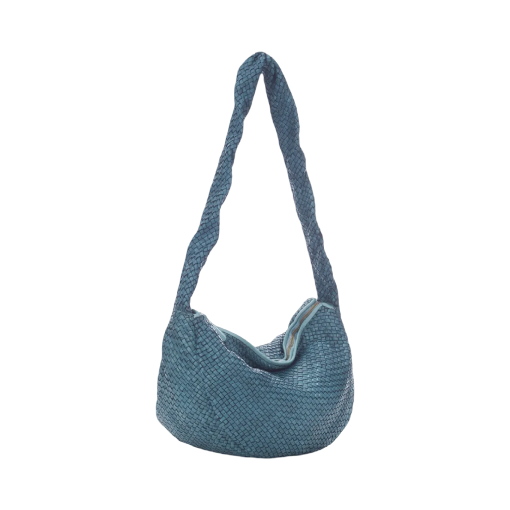 BZNA Bag Greta Petrol Italy Designer Handtasche Schultertasche Tasche Leder