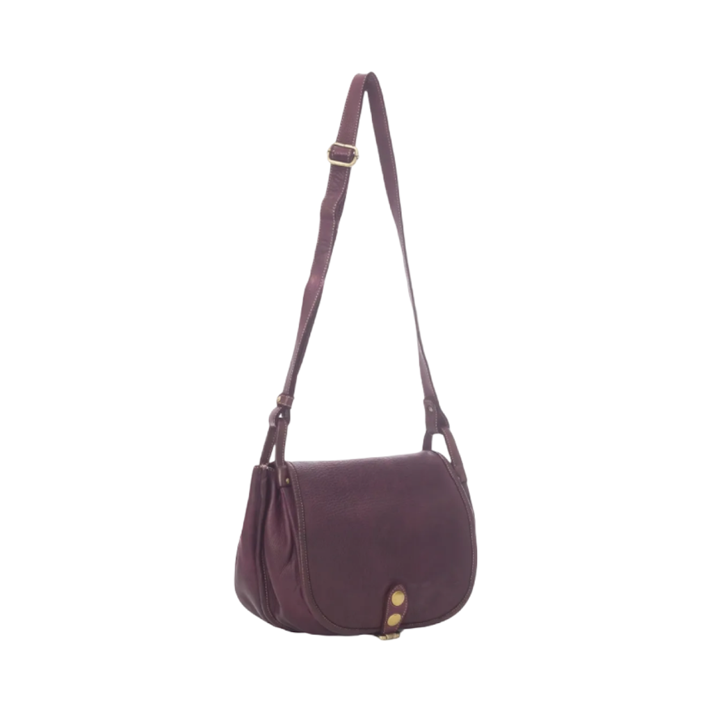 BZNA Schultertasche Taina Bordeaux Italy Designer Handtasche Ledertasche Umhängetasche - B Z N A