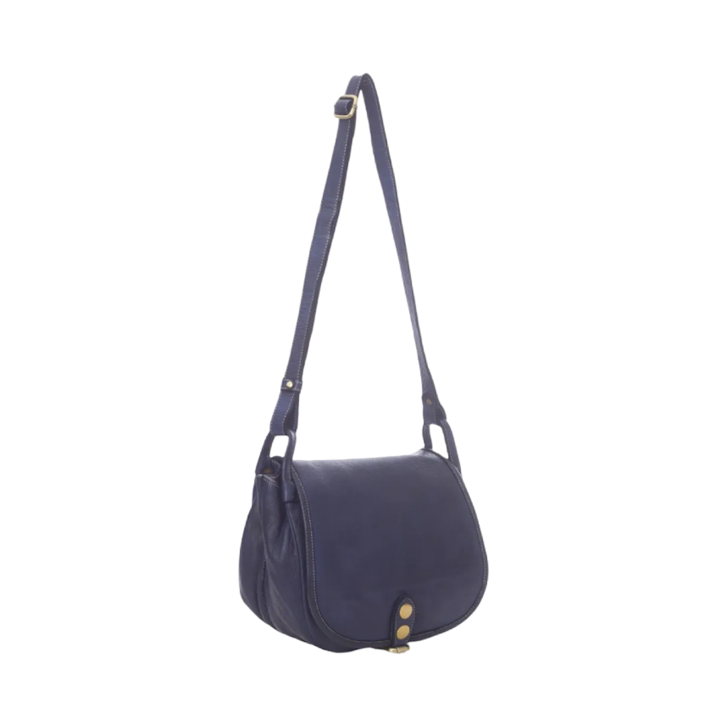 BZNA Schultertasche Taina Blau Italy Designer Handtasche Ledertasche Umhängetasche