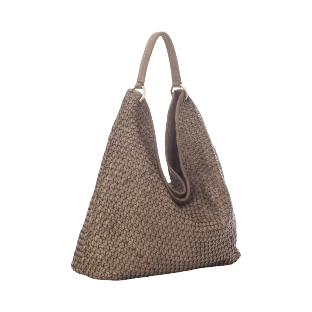 BZNA Bag Sanja Taupe Italy Designer Damen Handtasche Schultertasche Tasche - B Z N A