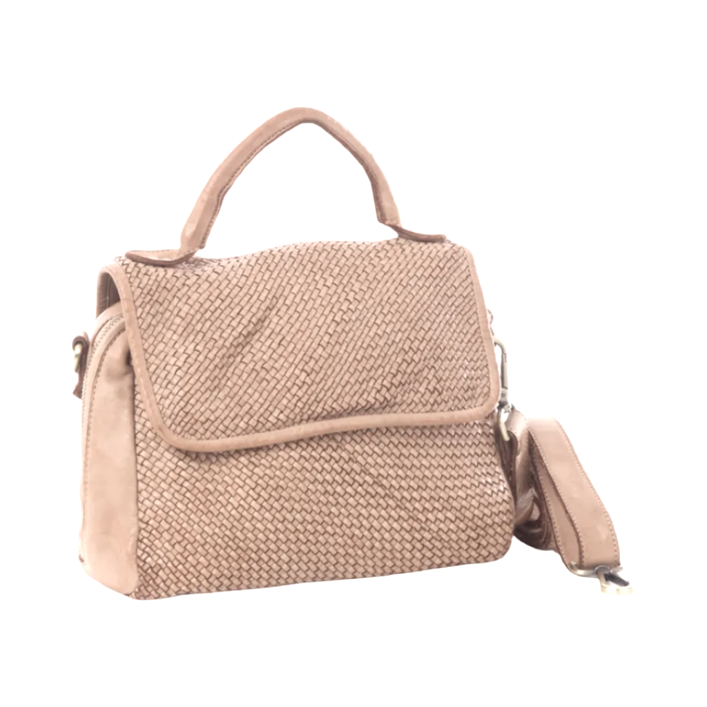 BZNA Schultertasche Tilly Beige Italy Designer Clutch Ledertasche Handtasche