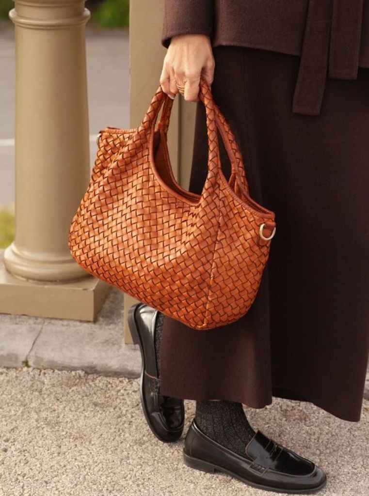 BZNA Bag Rozen Bordeaux Italy Vintage Schultertasche Designer Damen Handtasche