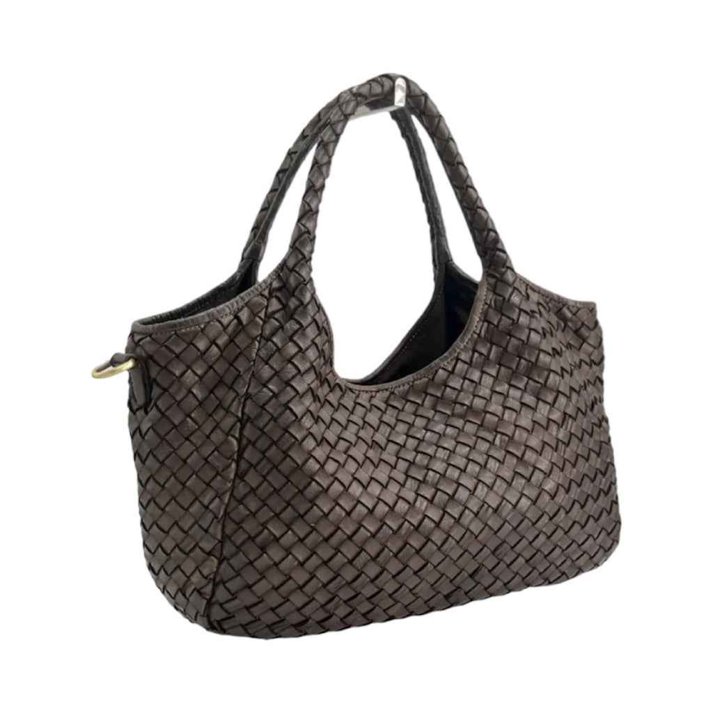 BZNA Bag Rozen Braun Italy Vintage Schultertasche Designer Damen Handtasche