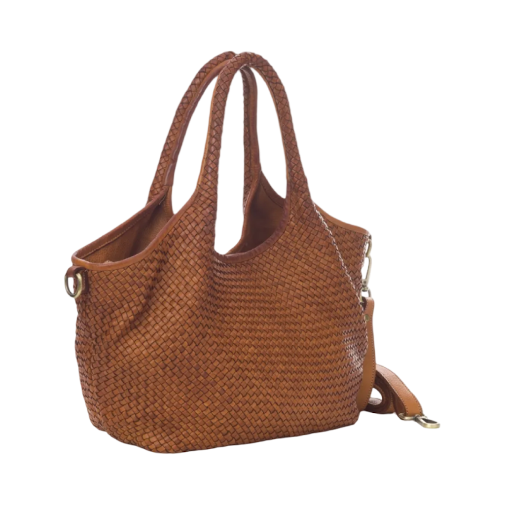 BZNA Bag Lana Cognac Italy Vintage Schultertasche Designer Damen Handtasche
