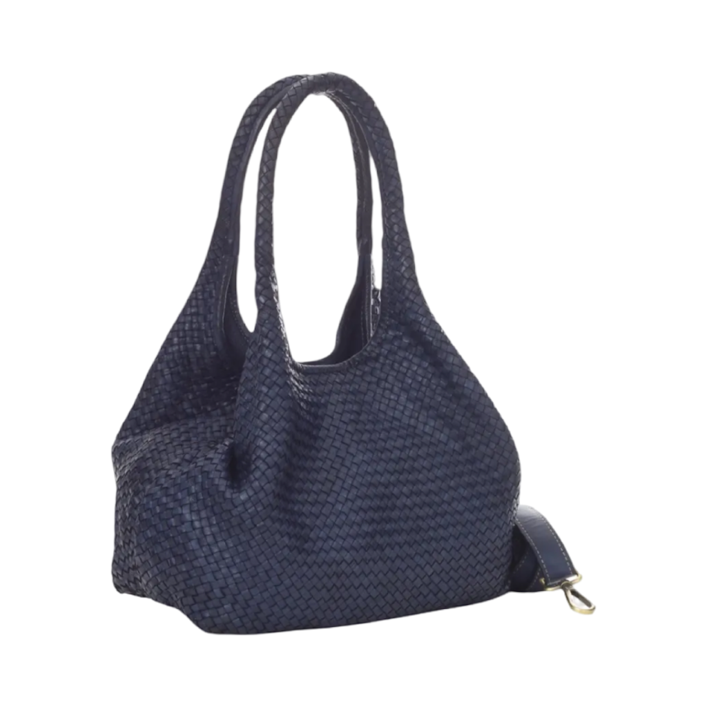 BZNA Bag Lana Blau Italy Vintage Schultertasche Designer Damen Handtasche