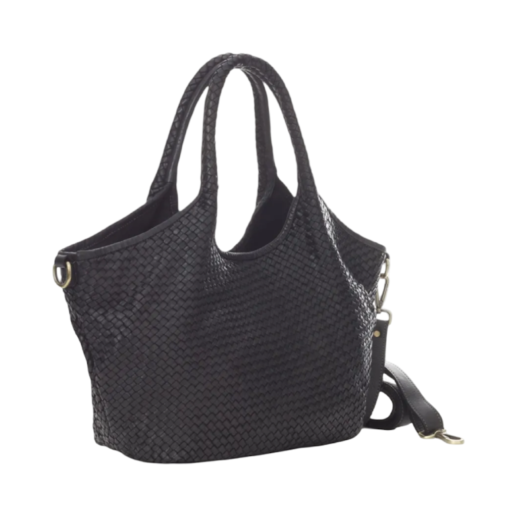 BZNA Bag Lana Schwarz Italy Vintage Schultertasche Designer Damen Handtasche - B Z N A