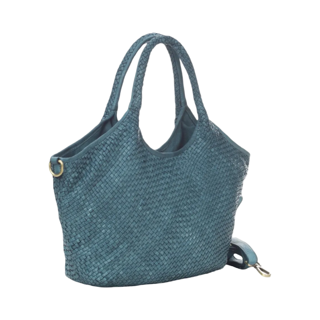 BZNA Bag Lana Petrol Italy Vintage Schultertasche Designer Damen Handtasche